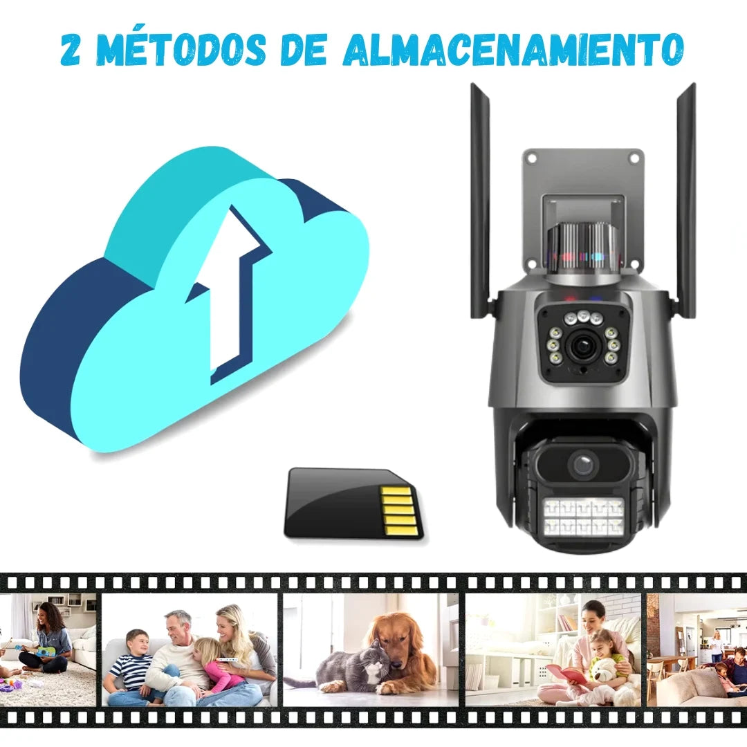 Cámara Smart Wifi | Doble Lente con Audio y Alarma