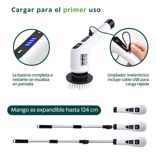 TurboClean™ - Cepillo Eléctrico 9 en 1