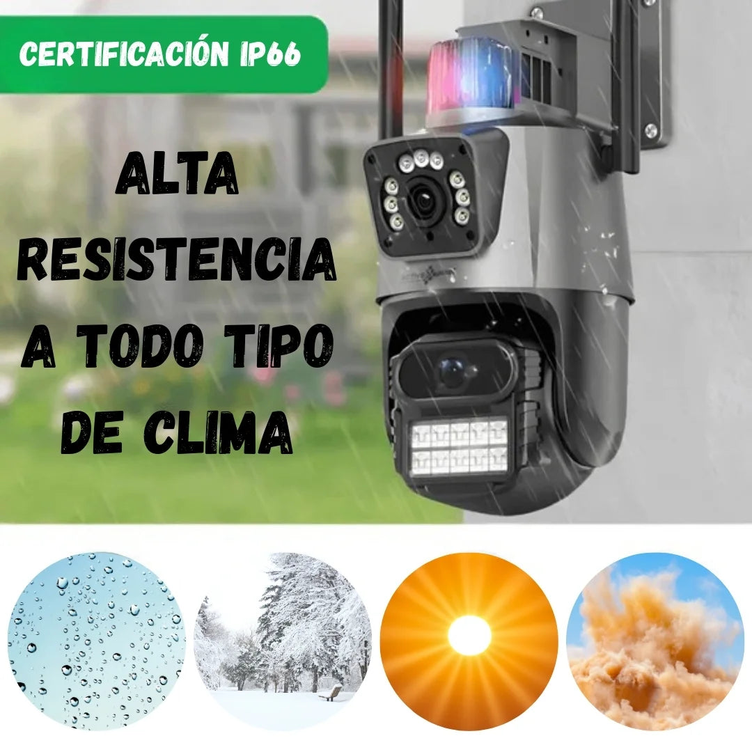Cámara Smart Wifi | Doble Lente con Audio y Alarma