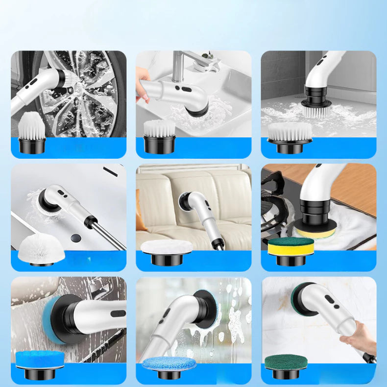 TurboClean™ - Cepillo Eléctrico 9 en 1